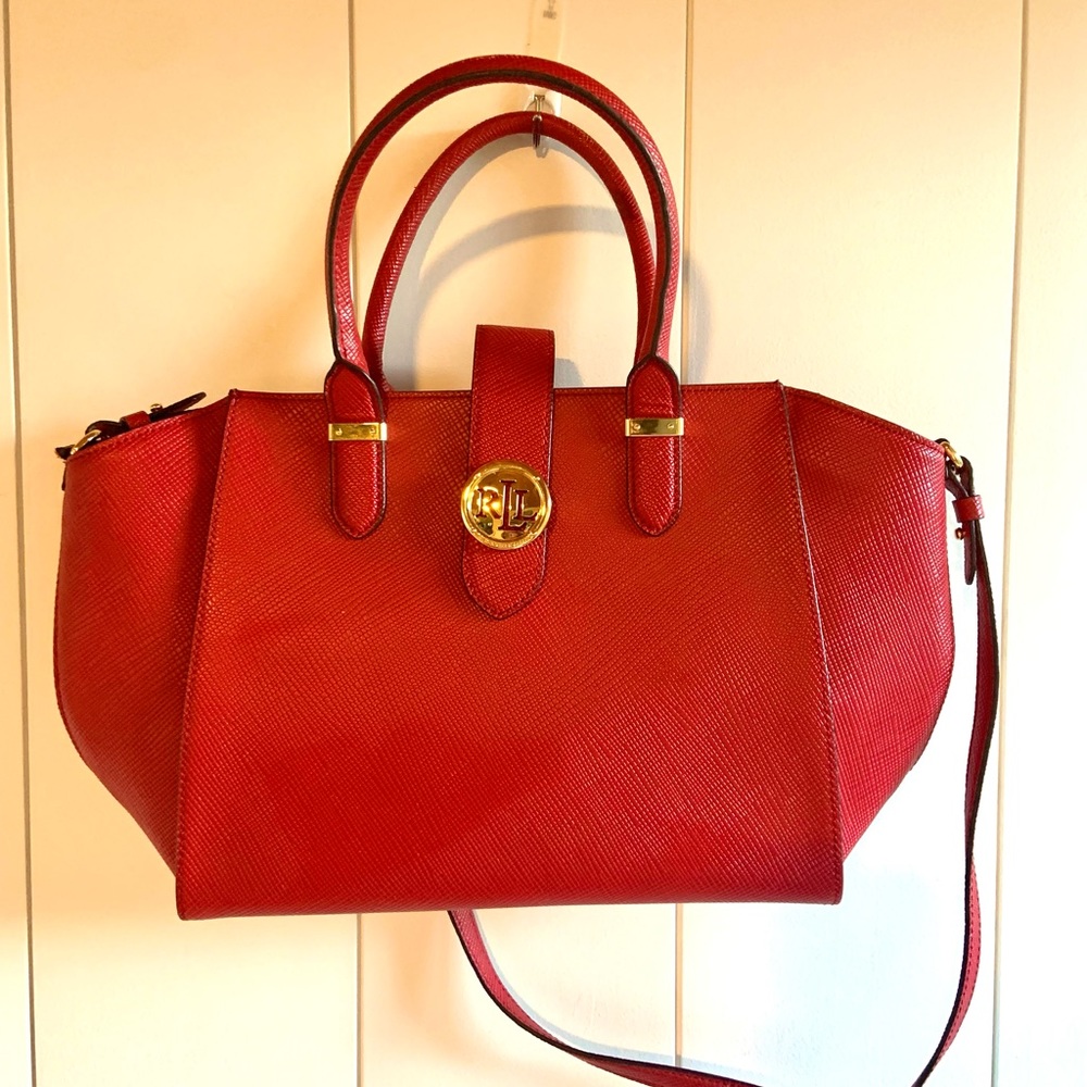 SOLD Ralph Lauren Charleston Red Tote